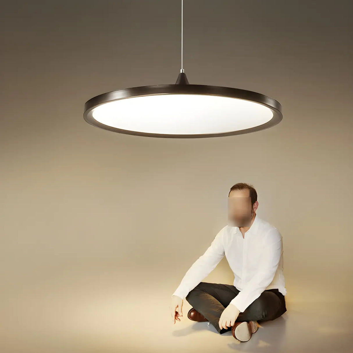 Minimalist Adjustable Round Dimmable LED Pendant Light Image - 17