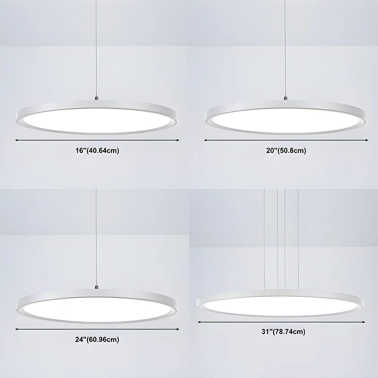 Minimalist Adjustable Round Dimmable LED Pendant Light Image - 19