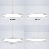 Minimalist Adjustable Round Dimmable LED Pendant Light Image - 19