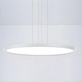 Minimalist Adjustable Round Dimmable LED Pendant Light Image - 3