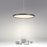 Minimalist Adjustable Round Dimmable LED Pendant Light Image - 4
