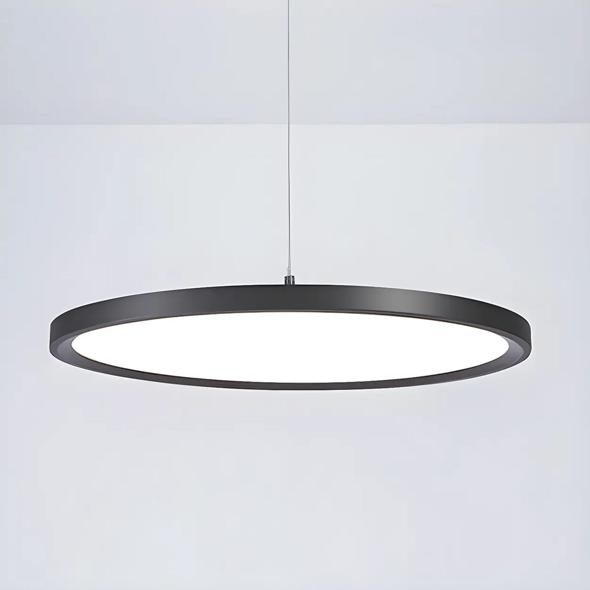 Minimalist Adjustable Round Dimmable LED Pendant Light Image - 5