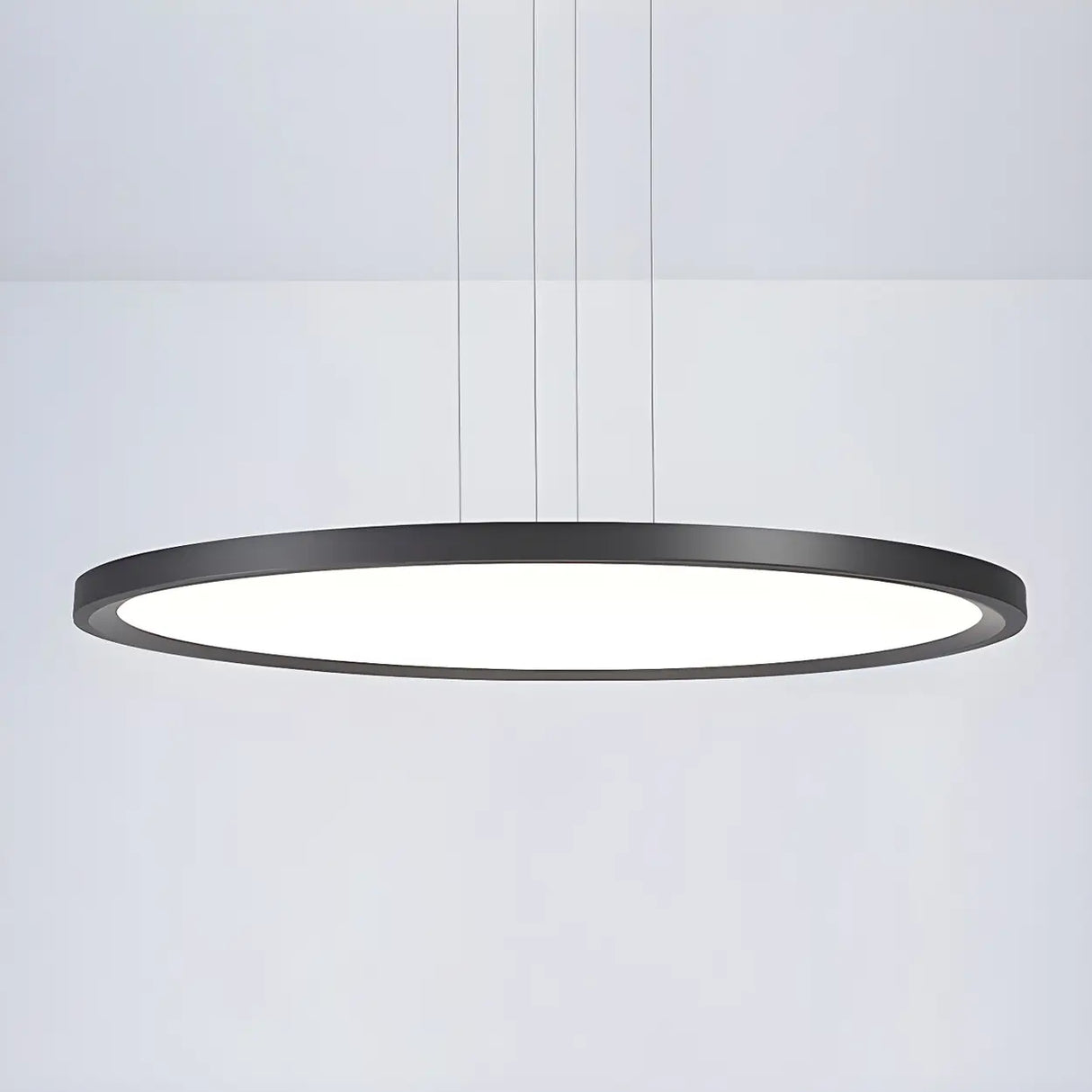 Minimalist Adjustable Round Dimmable LED Pendant Light Image - 7