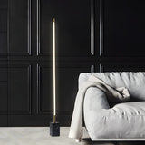 Minimalist Bar Marble Base Living Room LED Floor Lamp Image - 3
