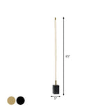 Minimalist Bar Marble Base Living Room LED Floor Lamp #size