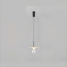 Minimalist Bedroom Sleek White and Black Pendant Light Image - 3