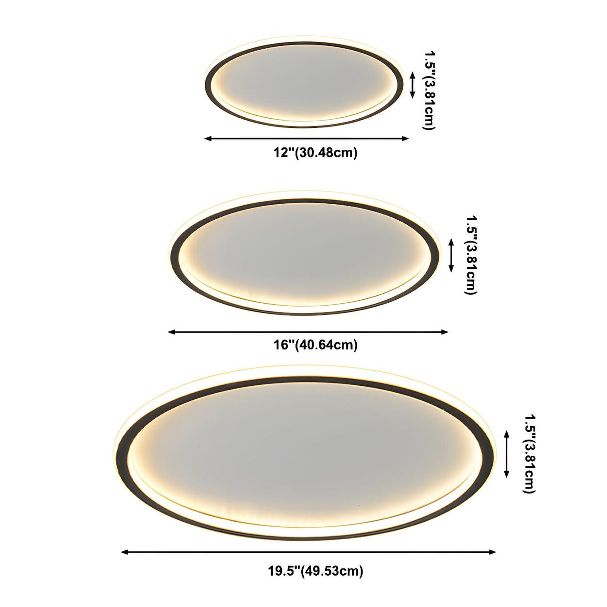 Minimalist Black Circle LED Flush Mount Ceiling Light Image - 12