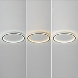 Minimalist Black Circle LED Flush Mount Ceiling Light Image - 14