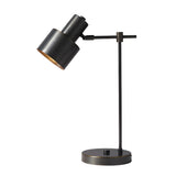 Minimalist Black Copper Geometric Bedside Table Lamp Image - 5