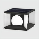 Minimalist Black Decor Cube Metal Outdoor Table Lamp Image - 6