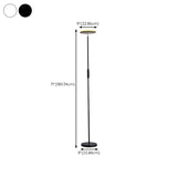 Minimalist Black Disc Adjustable Metal Floor Lamp #size