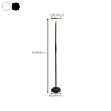 Minimalist Black Disc Adjustable Metal Floor Lamp Image - 19