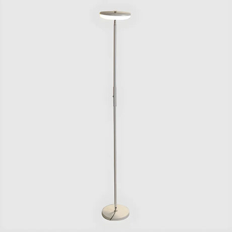 Minimalist Black Disc Adjustable Metal Floor Lamp Image - 2