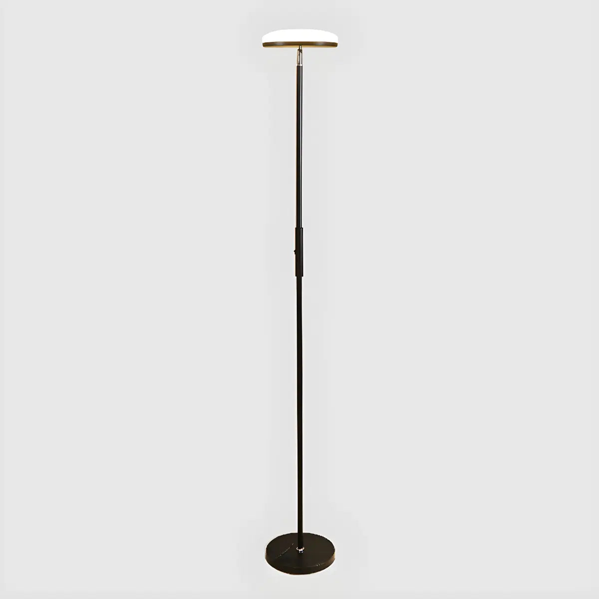 Minimalist Black Disc Adjustable Metal Floor Lamp Image - 5