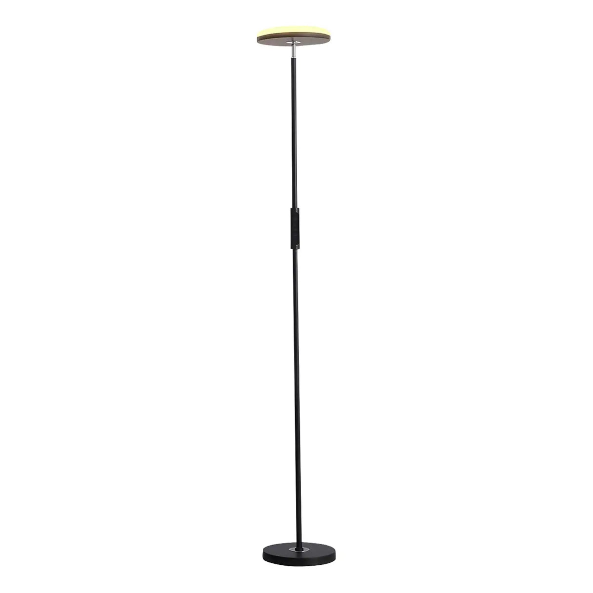 Minimalist Black Disc Adjustable Metal Floor Lamp Image - 9