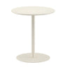 Minimalist Black Finish Round Metal Pedestal Side Table Image - 12