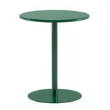 Minimalist Black Finish Round Metal Pedestal Side Table Image - 14