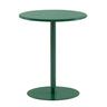 Minimalist Black Finish Round Metal Pedestal Side Table Image - 14