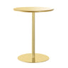 Minimalist Black Finish Round Metal Pedestal Side Table Image - 17