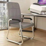 Minimalist Black Fixed Arms Ergonomic Medium Office Chair Image - 14