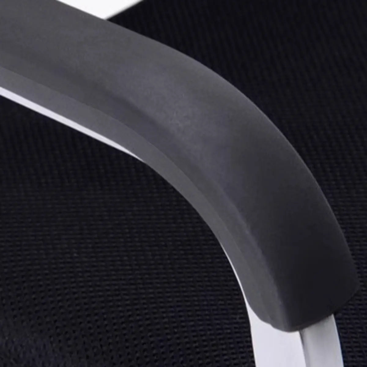 Minimalist Black Fixed Arms Ergonomic Mesh Office Chair Image - 11