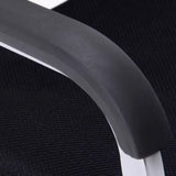 Minimalist Black Fixed Arms Ergonomic Mesh Office Chair Image - 11