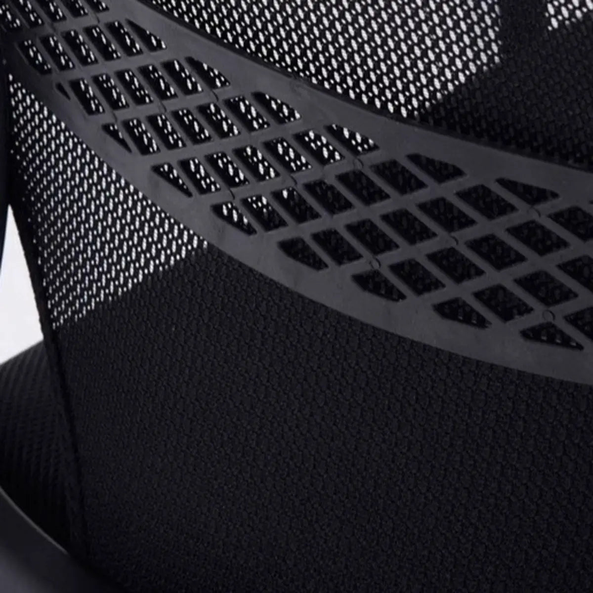 Minimalist Black Fixed Arms Ergonomic Mesh Office Chair Image - 14