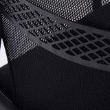 Minimalist Black Fixed Arms Ergonomic Mesh Office Chair Image - 14