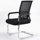 Minimalist Black Fixed Arms Ergonomic Mesh Office Chair Image - 2