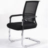 Minimalist Black Fixed Arms Ergonomic Mesh Office Chair Image - 2