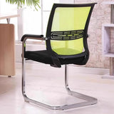 Minimalist Black Fixed Arms Ergonomic Mesh Office Chair Image - 4