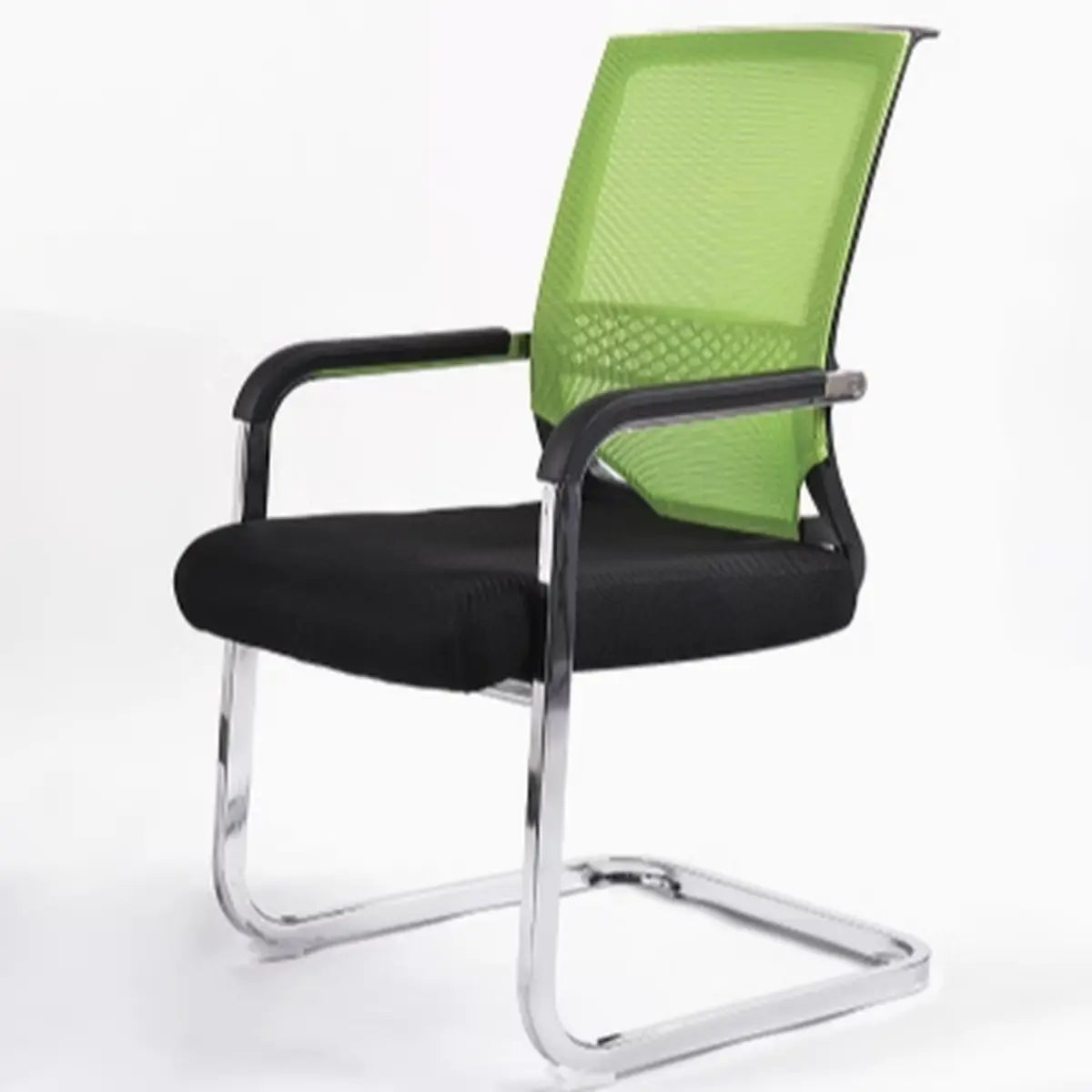 Minimalist Black Fixed Arms Ergonomic Mesh Office Chair Image - 5