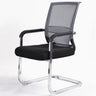 Minimalist Black Fixed Arms Ergonomic Mesh Office Chair Image - 9