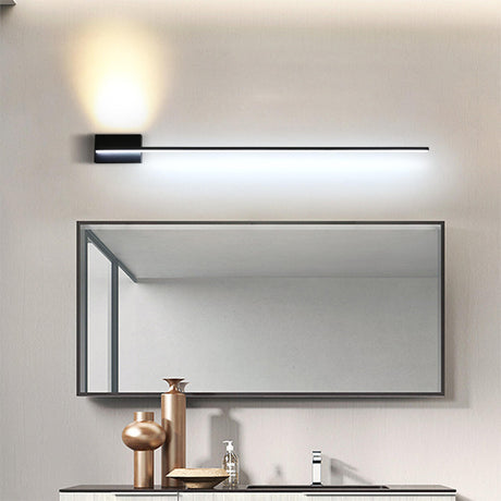 Minimalist Black Linear LED Up Down Vanity Light Image - 1