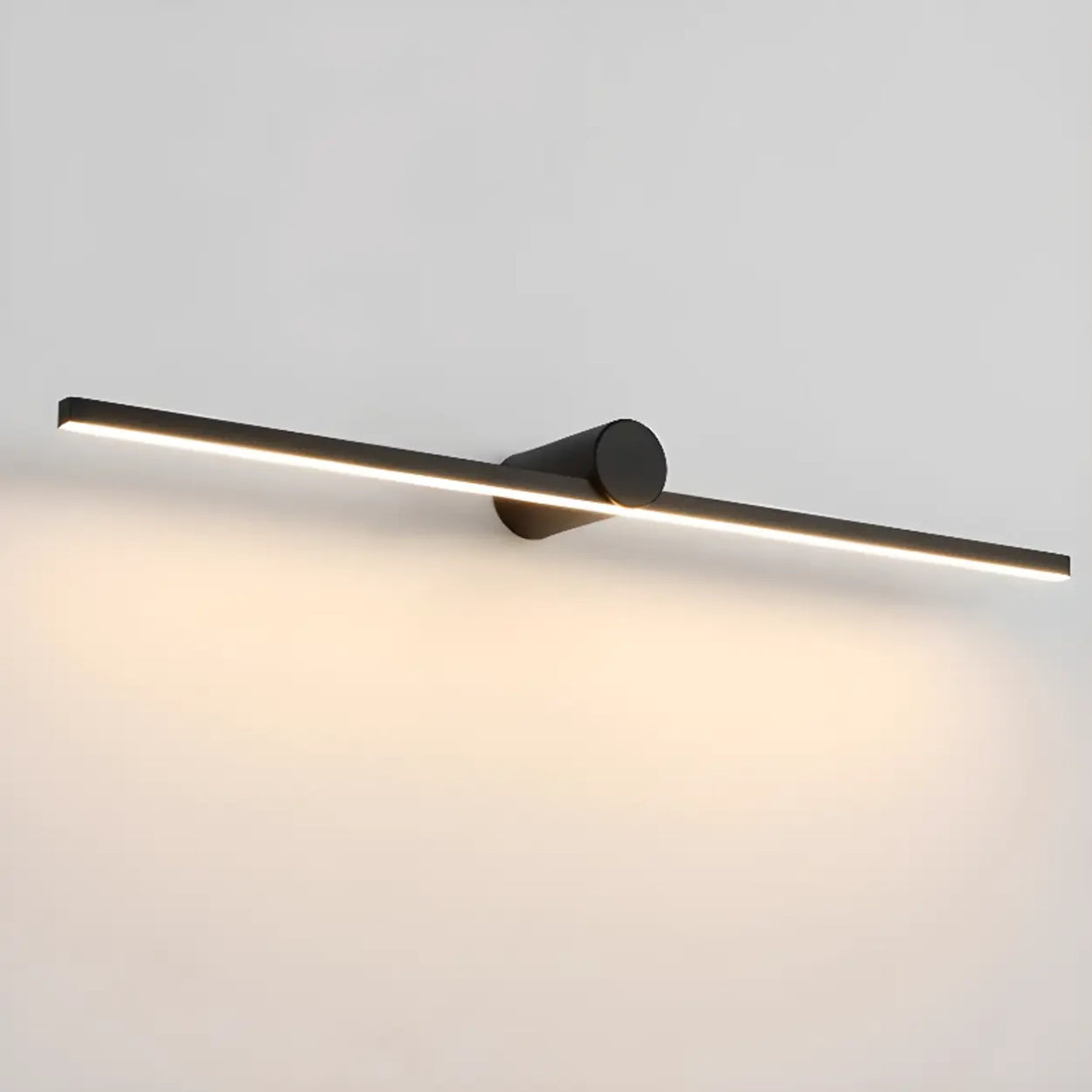 Minimalist Black Linear LED Vanity Wall Light Image - 10