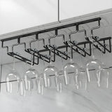 Minimalist Black Metal Hanging Wine Glass Rack Various Sizes Image - 24