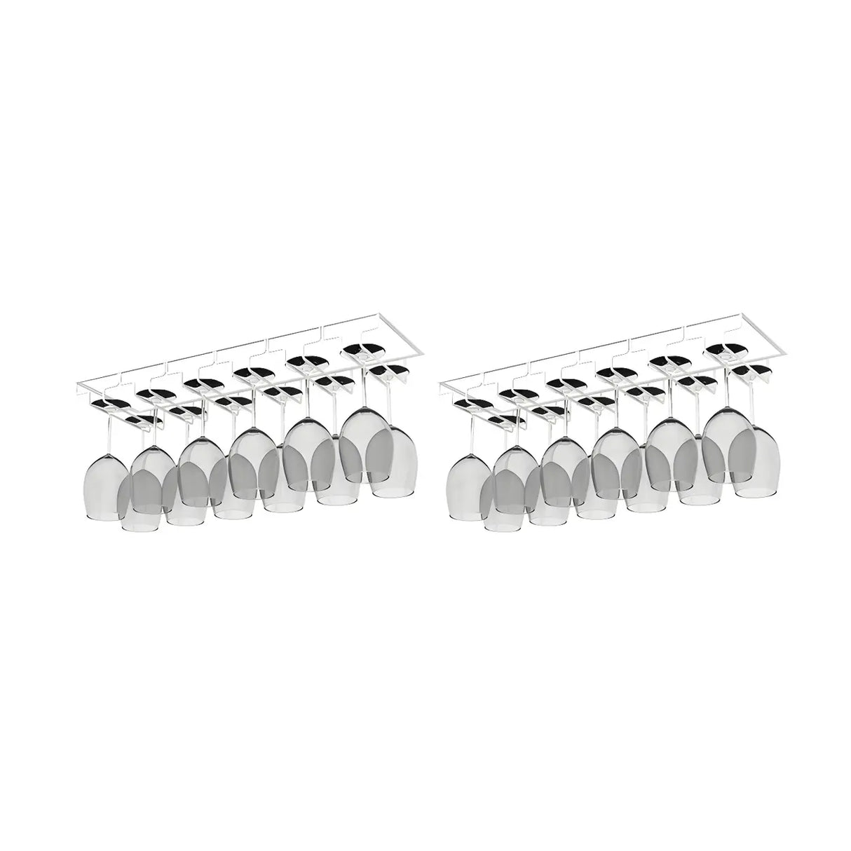 Minimalist Black Metal Hanging Wine Rack Stemware Holder Image - 26