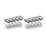 Minimalist Black Metal Hanging Wine Rack Stemware Holder Image - 32