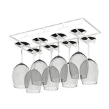 Minimalist Black Metal Hanging Wine Rack Stemware Holder Image - 43