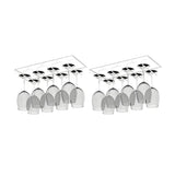 Minimalist Black Metal Hanging Wine Rack Stemware Holder Image - 44