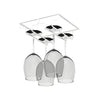 Minimalist Black Metal Hanging Wine Rack Stemware Holder Image - 61