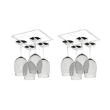 Minimalist Black Metal Hanging Wine Rack Stemware Holder Image - 62