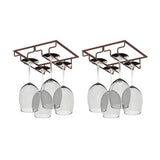 Minimalist Black Metal Hanging Wine Rack Stemware Holder Image - 65