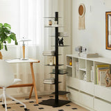 Minimalist Black Metal Tall Spine Display Bookshelf Image - 1