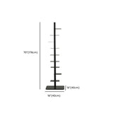 Minimalist Black Metal Tall Spine Display Bookshelf #size