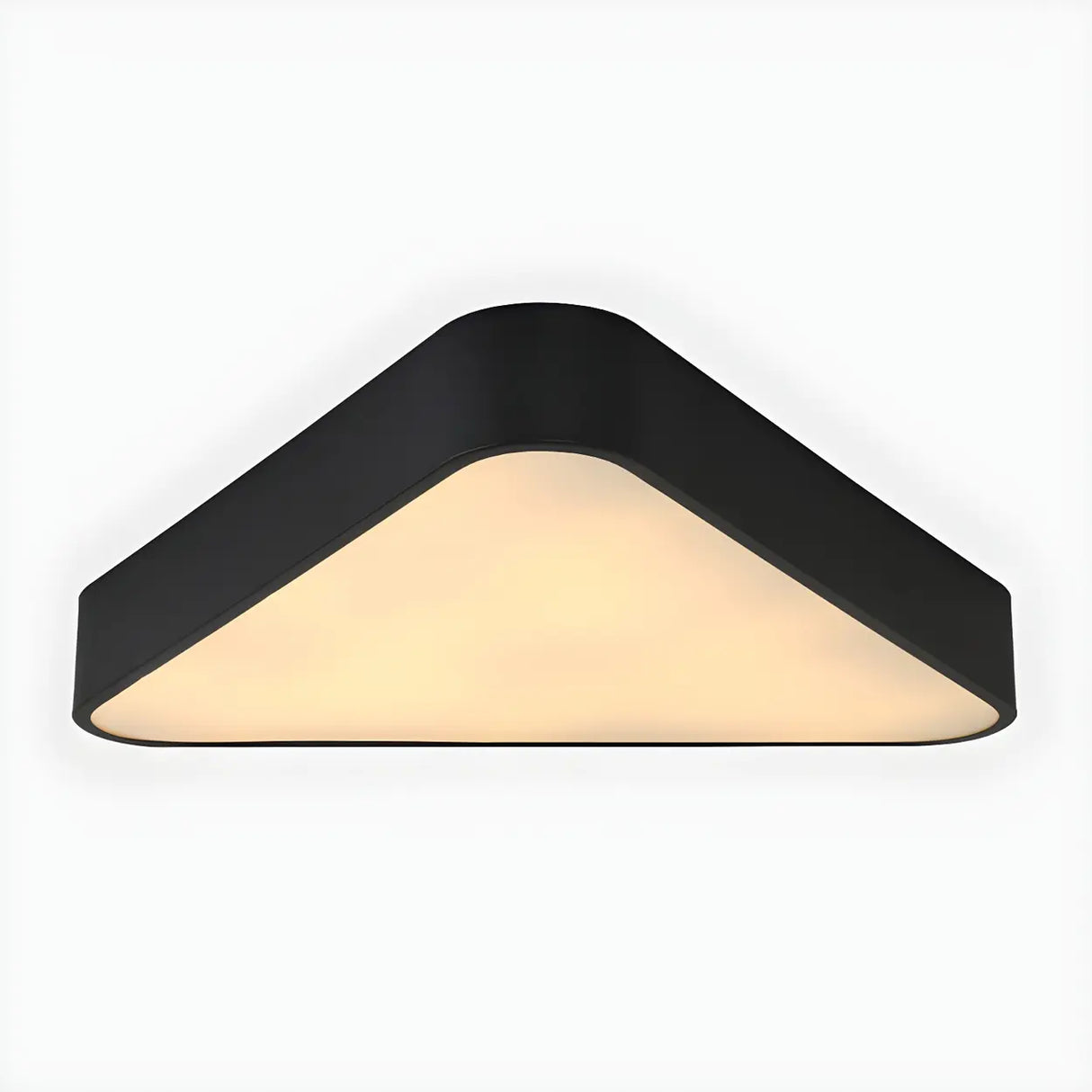 Minimalist Black Triangle LED Flush Mount Ceiling Light Image - 2