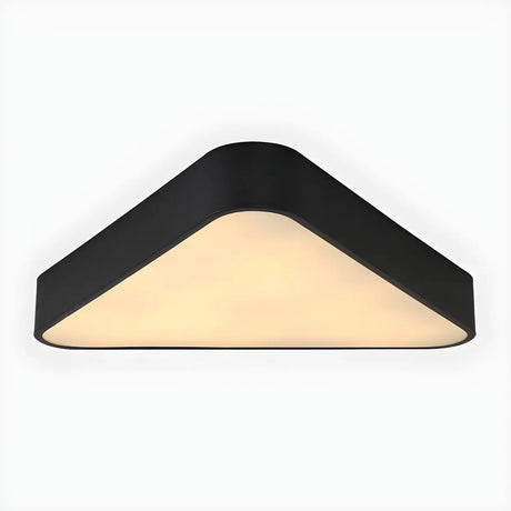 Minimalist Black Triangle LED Flush Mount Ceiling Light Image - 2