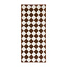 Minimalist Checkered Polyester Non-Slip Brown Area Rug Image - 3