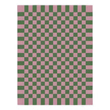 Minimalist Checkered Polyester Non-Slip Brown Area Rug Image - 7
