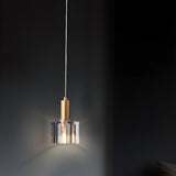 MInimalist Clear Rock Cube Crystal Pendant Light Bedroom Image - 5